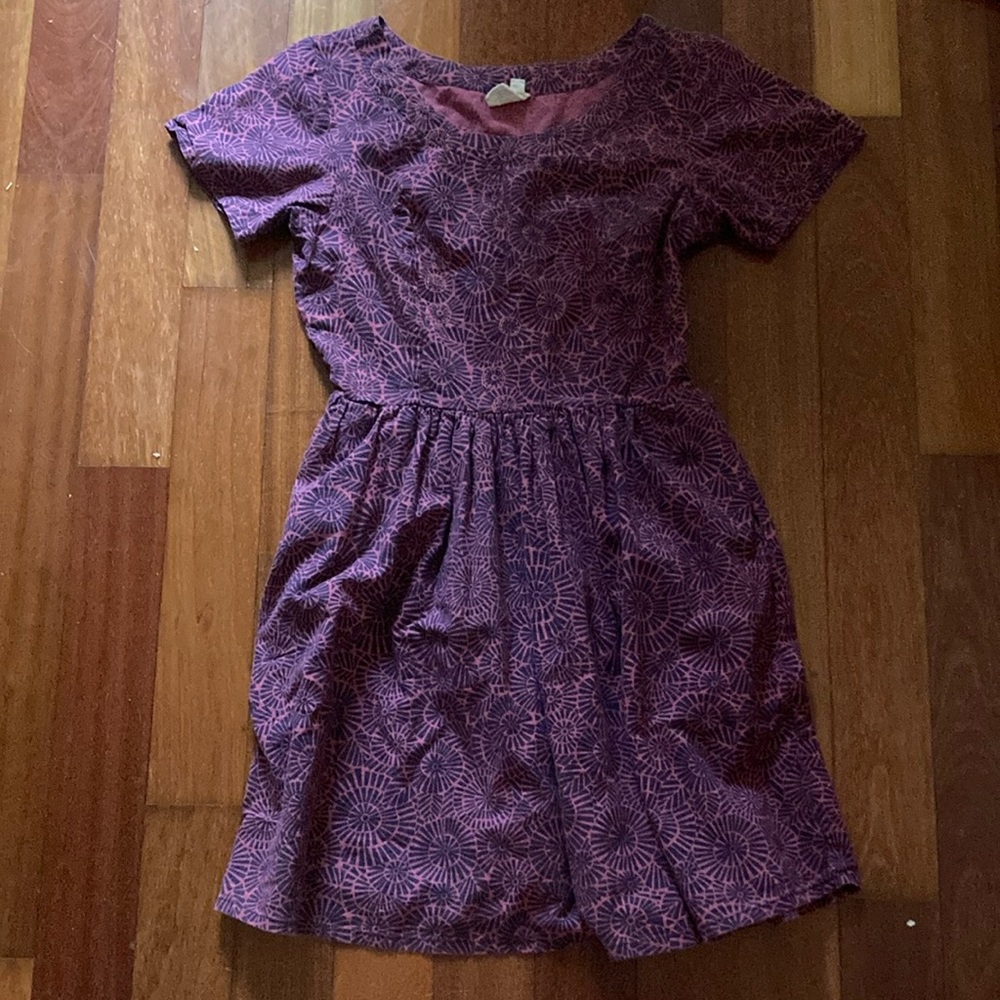 Mata Traders Dress - size S- Purple with Pink Accent